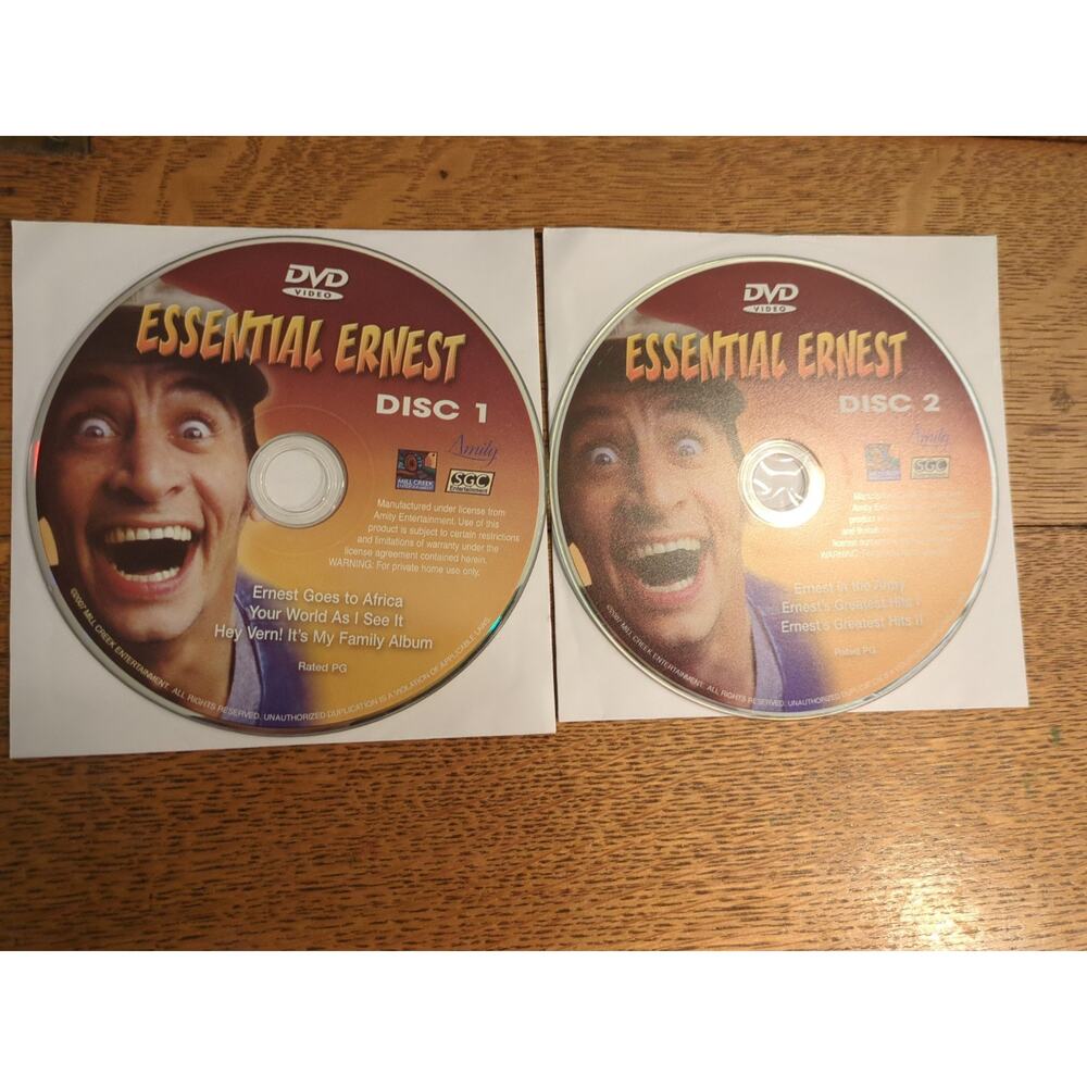 Essential Ernest Collection (2 Disc Set, DVD, 2007) Discs Only